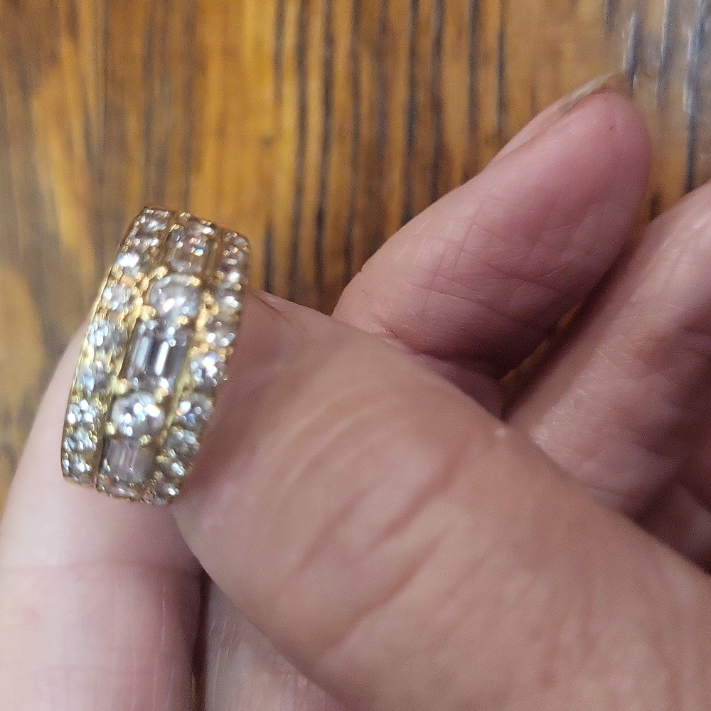 18 KT GOLD 1 Carat E F VVS 1  EXTREMELY FINE ESTATE DIAMOND RING  ONE OF A KIND - Picture 3 of 6